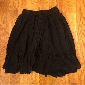 Old Navy Black Layered Ruffles Puffy Lined Short Knee Length Skirt XS